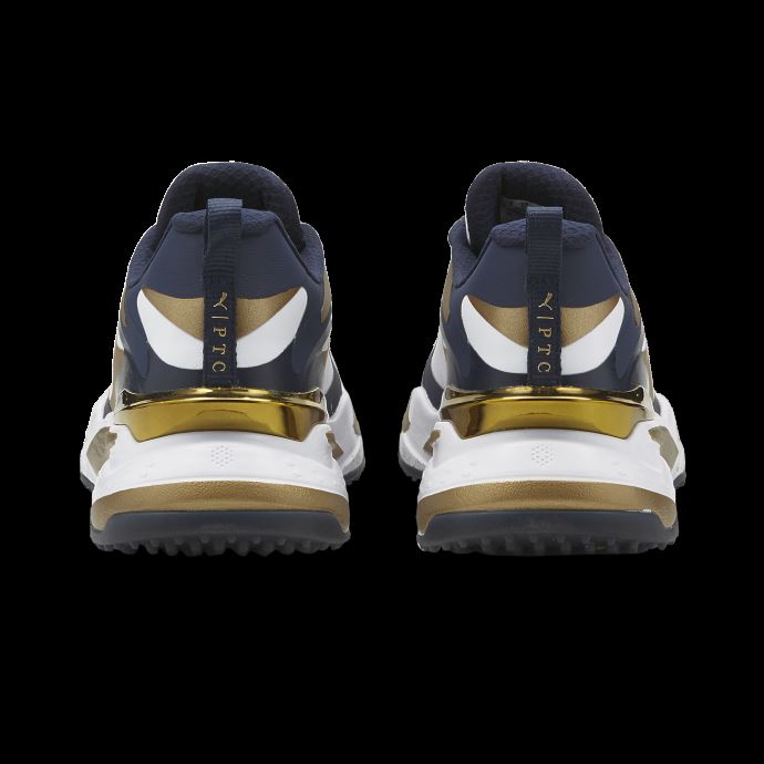 Puma Canada X Palm Tree Crew Rs-fast Chaussures De Golf Marine Blazer-or-blanc
