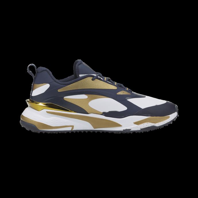 Puma Canada X Palm Tree Crew Rs-fast Chaussures De Golf Marine Blazer-or-blanc
