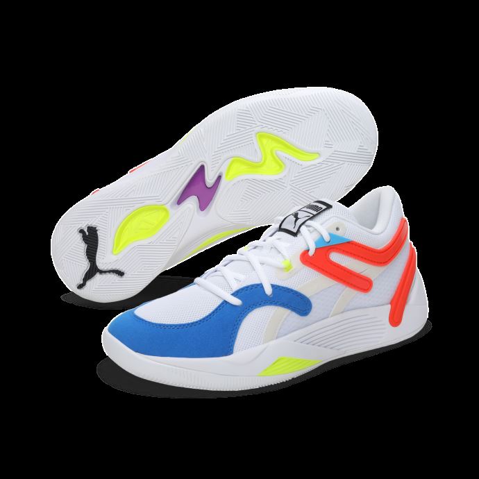 Chaussures De Basketball Puma Canada Trc Blaze Court Blanc-cherry Tomato