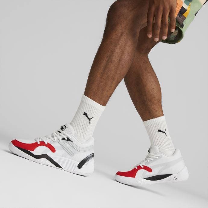 Puma Canada Chaussures De Basketball Trc Blaze Court Noir à Haut Risque Rouge