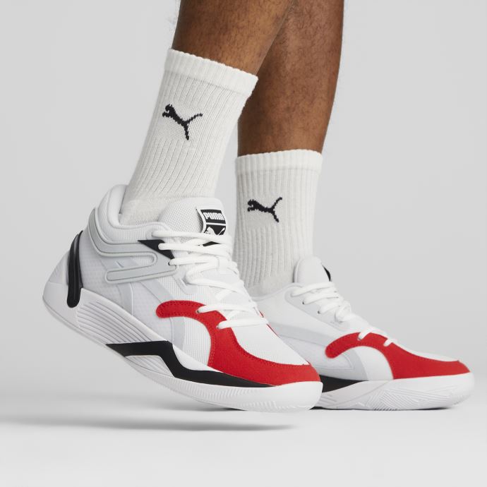 Puma Canada Chaussures De Basketball Trc Blaze Court Noir à Haut Risque Rouge
