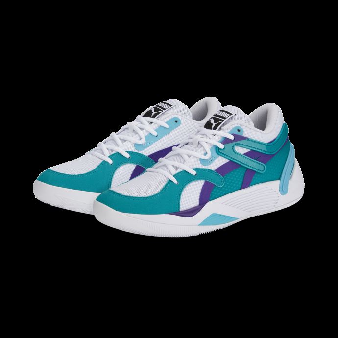 Chaussures De Basketball Trc Blaze Court Puma Canada White-deep Aqua