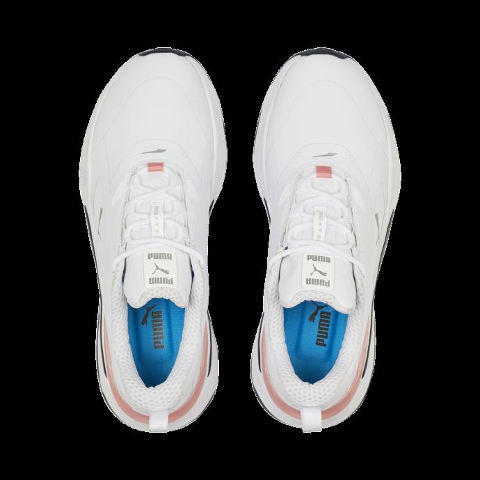Puma Canada Blanc-marine Blazer-flamingo Rose Chaussures De Golf Gs-fast Pour Femmes
