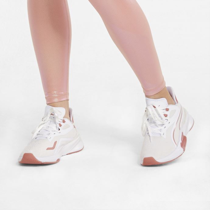 Puma Canada Pwrframe Cristallin Chaussures D'entraînement Pour Femmes Blanc-rosette
