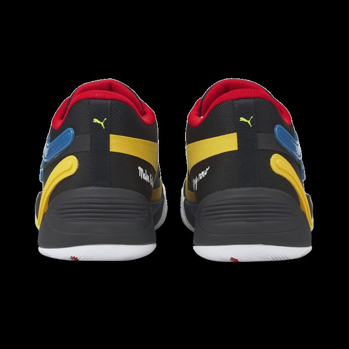 Chaussures De Basketball Trc Blaze Court Black Fives Puma Canada Noir-saffron
