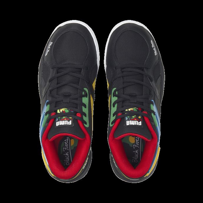 Chaussures De Basketball Trc Blaze Court Black Fives Puma Canada Noir-saffron
