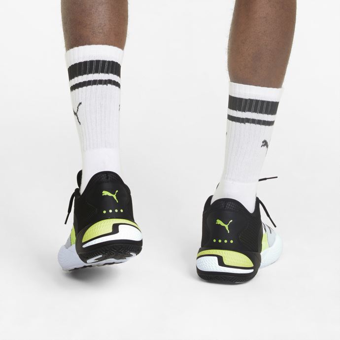 Chaussures De Basketball Puma Canada Court Rider 2.0 Blanc-jaune Alert