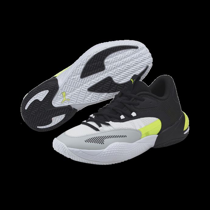 Chaussures De Basketball Puma Canada Court Rider 2.0 Blanc-jaune Alert

