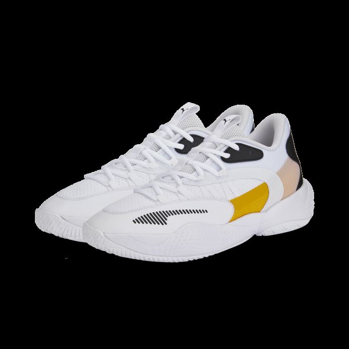 Puma Canada Court Rider 2.0 Chaussures De Basket Blanc-spectra Jaune