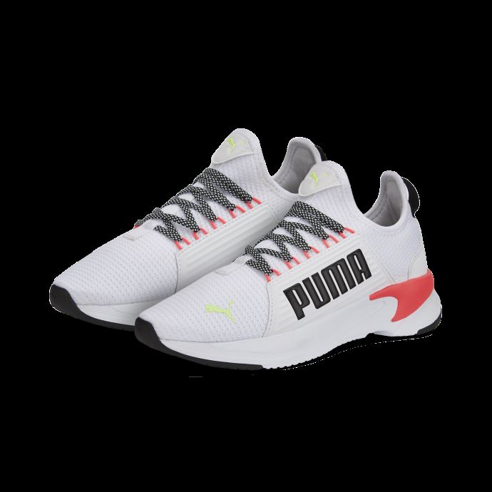 Puma Canada Softride Premier Slip-on Blanc-sunset Glow Chaussures De Course Pour Femmes