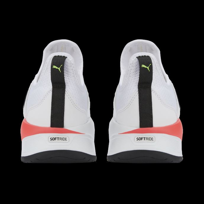 Puma Canada Softride Premier Slip-on Blanc-sunset Glow Chaussures De Course Pour Femmes
