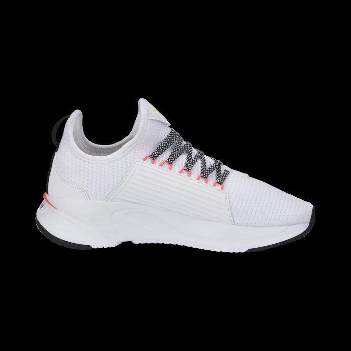 Puma Canada Softride Premier Slip-on Blanc-sunset Glow Chaussures De Course Pour Femmes
