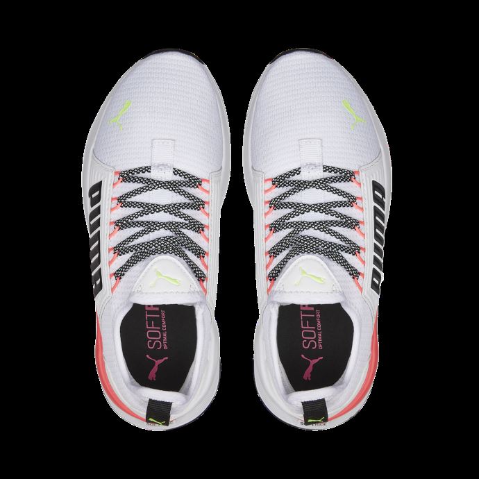 Puma Canada Softride Premier Slip-on Blanc-sunset Glow Chaussures De Course Pour Femmes
