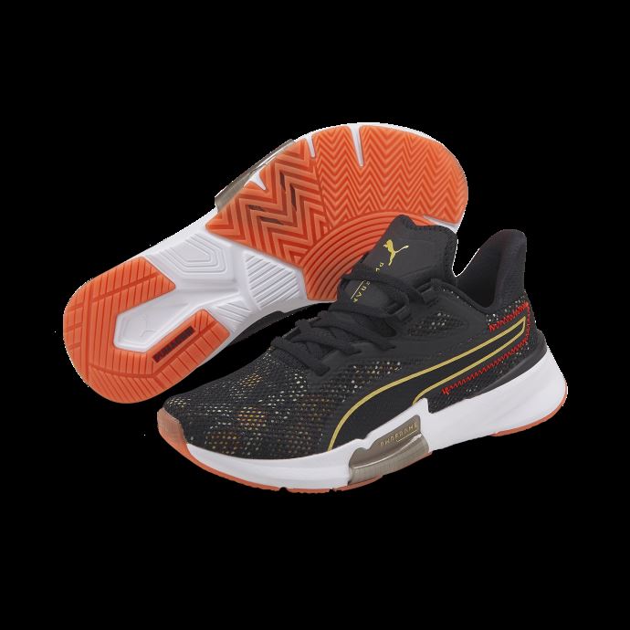Puma Canada Pwrframe Frida Chaussures D'entraînement Pour Femmes Black-firelight-metallic Gold
