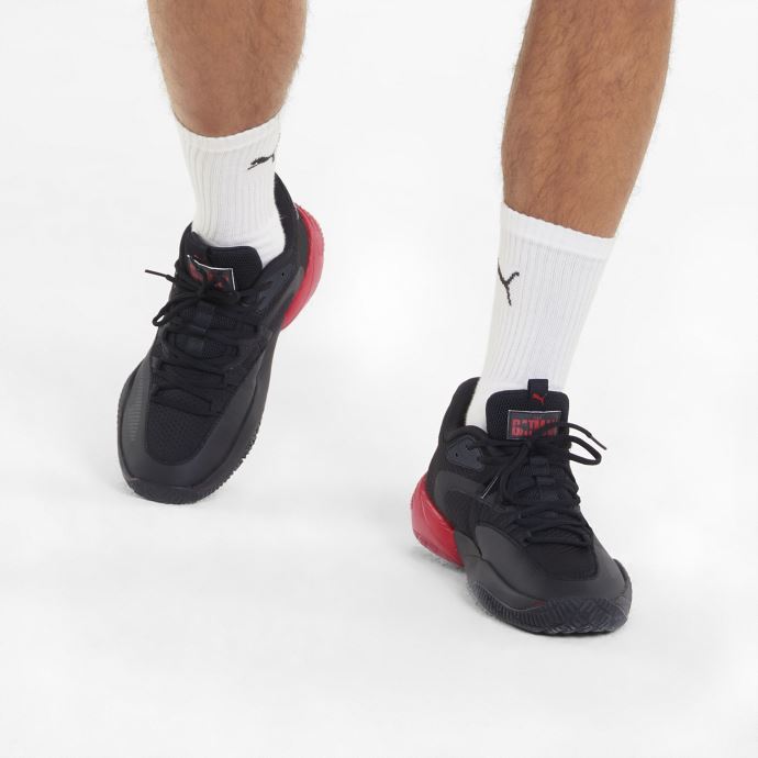 Puma Canada Court Rider 2.0 Chaussures De Basket Noir-barbados Cerise
