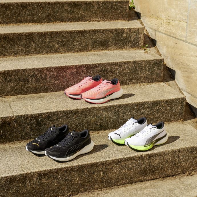 Puma Canada Deviate Nitro 2 Chaussures De Course Femme Blanc-fizzy Apple-noir
