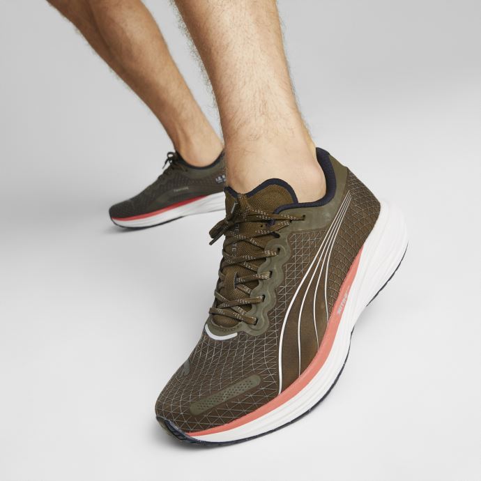 Chaussures De Course Deviate Nitro 2 Wtr Hommes Olive-saumon Profond Puma Canada