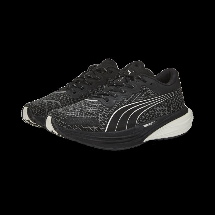 Chaussures De Course Deviate Nitro 2 Wtr Noir-argent Métallisé Femmes Puma Canada
