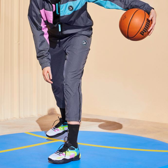 Chaussures De Basketball Sportswear By Puma Canada Court Rider 2.0 Blanc-jaune Alert
