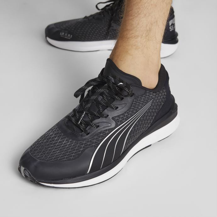 Puma Canada Noir-argent Métallisé Electrify Nitro 2 Wtr Chaussures De Course Hommes