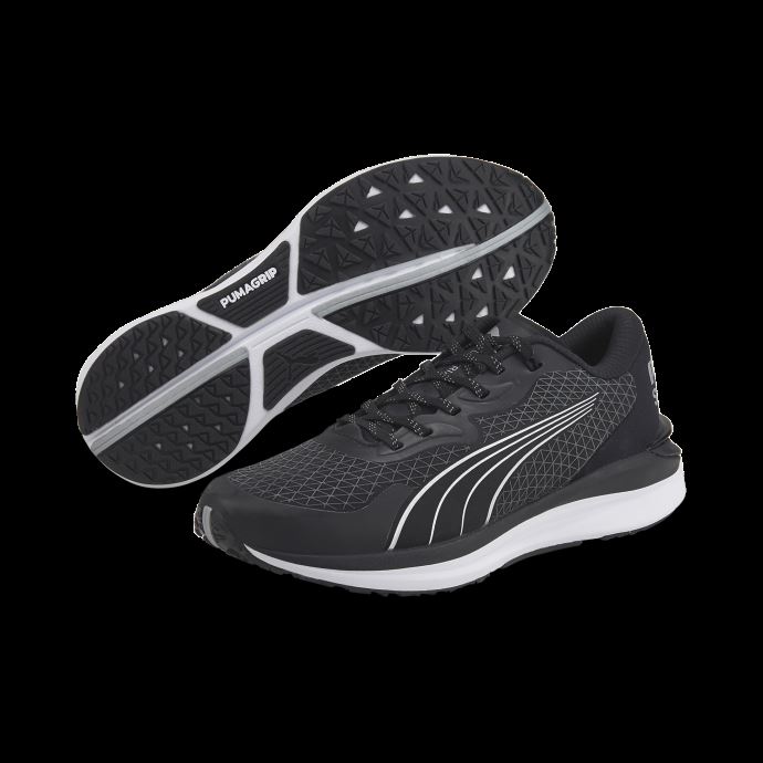 Puma Canada Noir-argent Métallisé Electrify Nitro 2 Wtr Chaussures De Course Femmes
