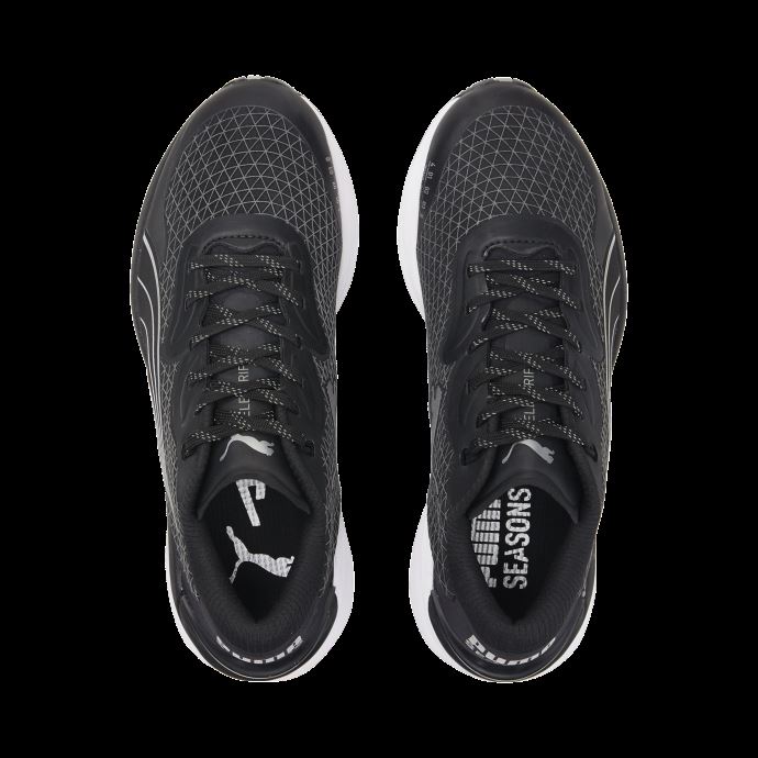 Puma Canada Noir-argent Métallisé Electrify Nitro 2 Wtr Chaussures De Course Femmes
