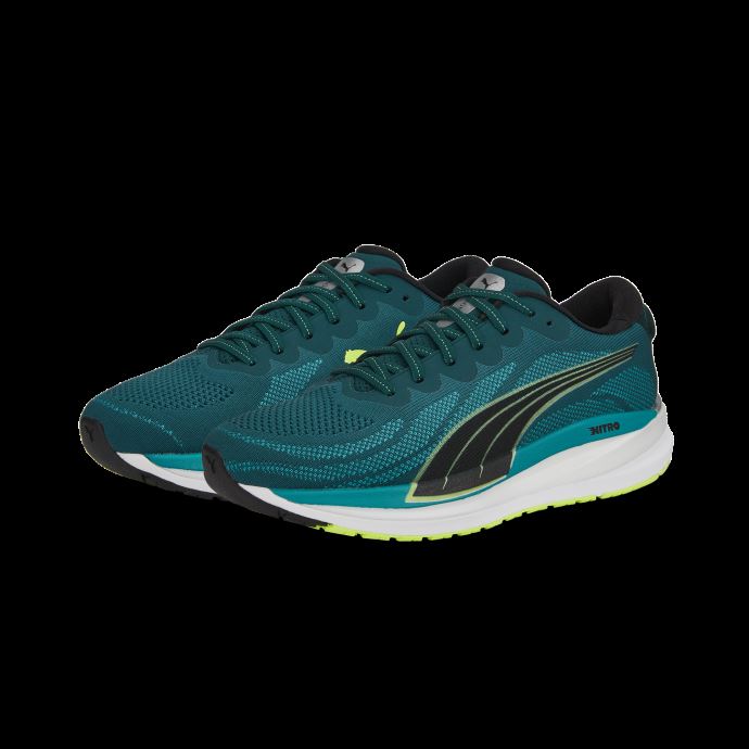 Puma Canada Varsity Green-lime Squeeze Magnify Nitro Knit Chaussures De Course Hommes