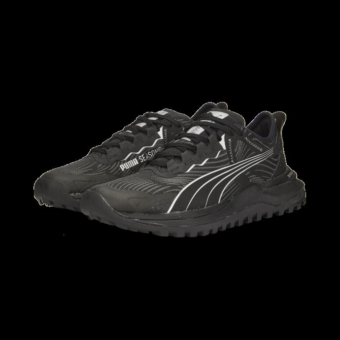 Voyage Nitro 2 Chaussures De Course Hommes Puma Canada Noir-argent Métallisé