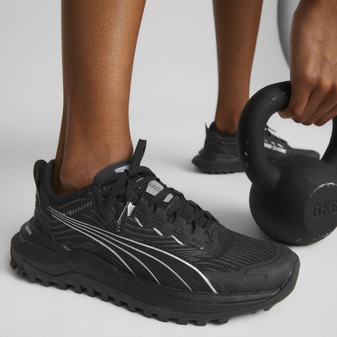 Puma Canada Voyage Nitro 2 Chaussures De Course Femmes Noir-argent Métallisé
