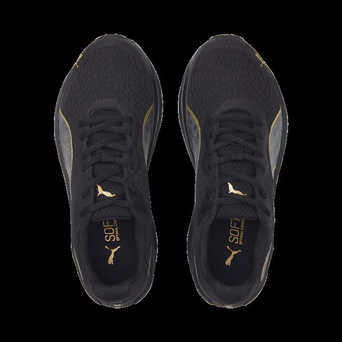 Puma Canada Black-team Gold Feline Profoam Safari Glam Chaussures De Course Pour Femme
