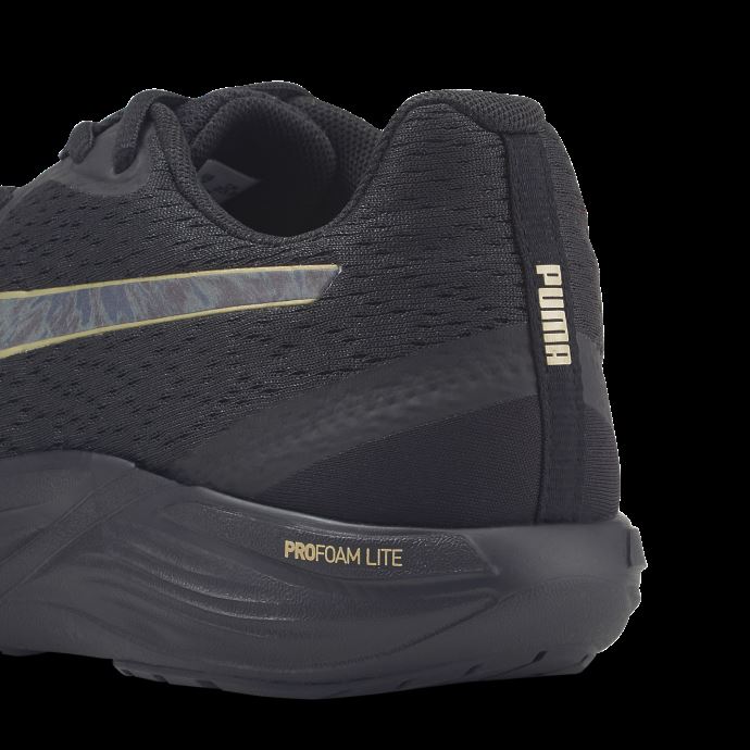 Puma Canada Black-team Gold Feline Profoam Safari Glam Chaussures De Course Pour Femme
