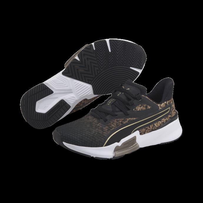 Puma Canada Pwrframe Safari Glam Chaussures D'entraînement Femmes Noir-desert Tan
