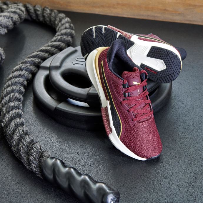 Pwrframe Tr Deco Glam Chaussures D'entraînement Pour Femmes Puma Canada Aubergine-team Or
