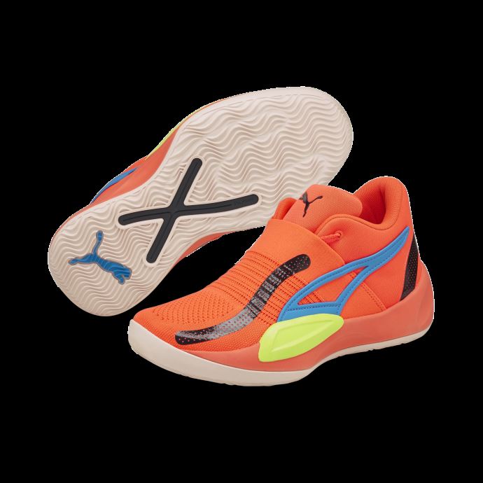 Puma Canada Rise Nitro Chaussures De Basketball Firey Coral-lime Squeeze