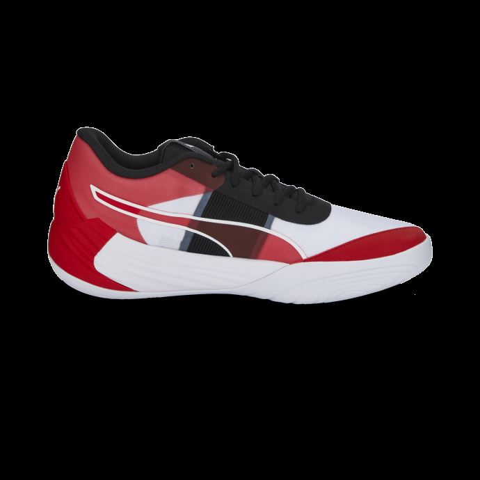 Chaussures De Basketball Puma Canada Fusion Nitro Team Blanc-haut Risque Rouge
