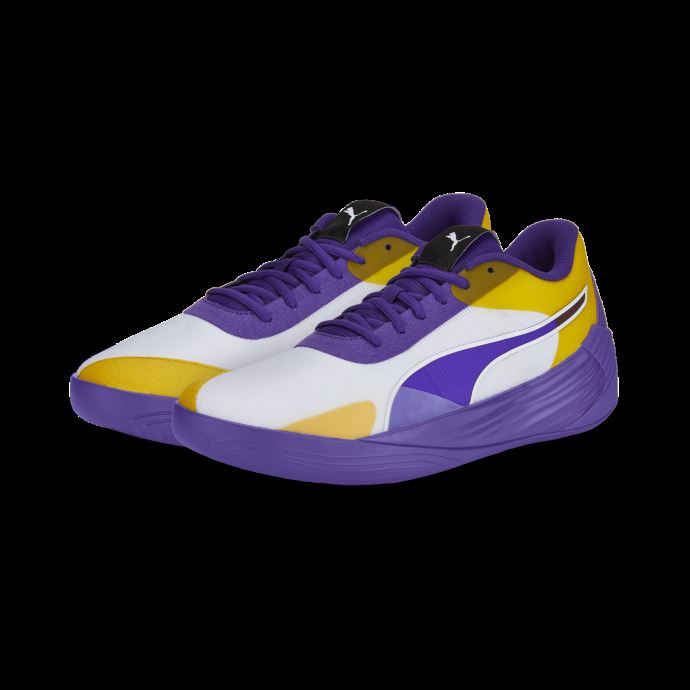 Fusion Nitro Team Chaussures De Basket Puma Canada Prism Violet-spectra Yellow