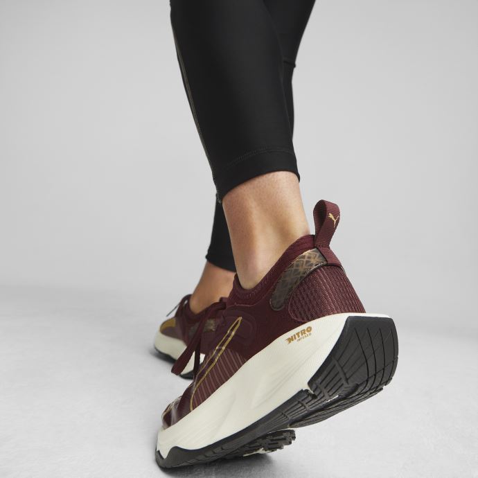 Puma Canada Pwr Xx Nitro Deco Glam Chaussures D'entraînement Femmes Aubergine-team Or