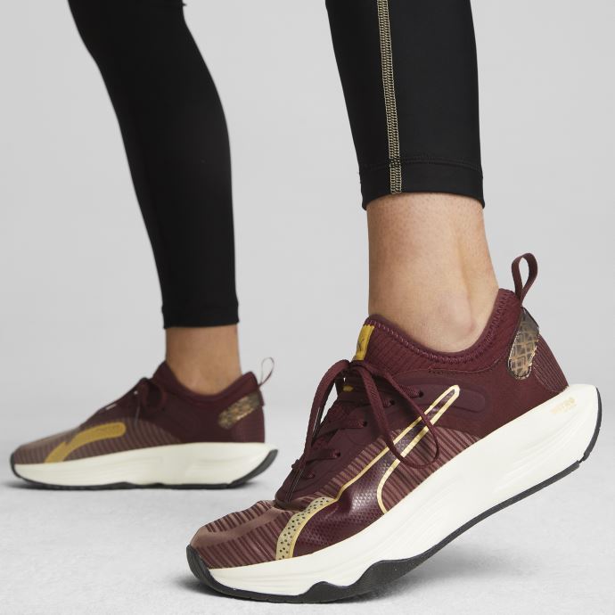 Puma Canada Pwr Xx Nitro Deco Glam Chaussures D'entraînement Femmes Aubergine-team Or
