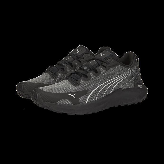 Puma Canada Fast-trac Nitro Chaussures De Course Hommes Noir-argent Métallisé