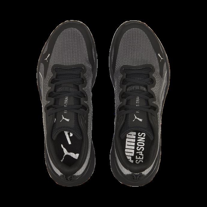 Puma Canada Fast-trac Nitro Chaussures De Course Hommes Noir-argent Métallisé
