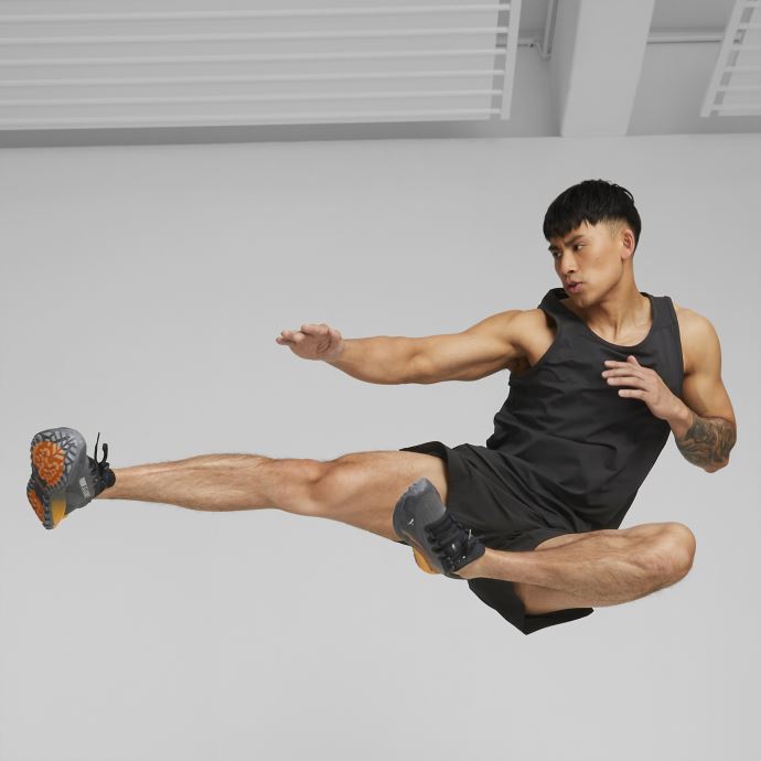 Puma Canada Noir-orange Brique Fast-trac Nitro Chaussures De Course Hommes