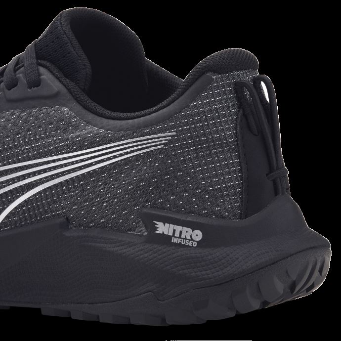 Puma Canada Fast-trac Nitro Chaussures De Course Femmes Noir-argent Métallisé

