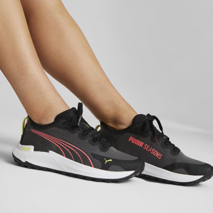Puma Canada Black-sunset Glow-light Lime Chaussures De Course Nitro Fast-trac Femmes