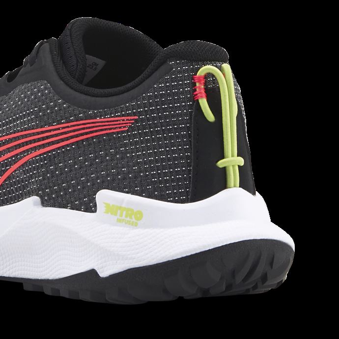 Puma Canada Black-sunset Glow-light Lime Chaussures De Course Nitro Fast-trac Femmes
