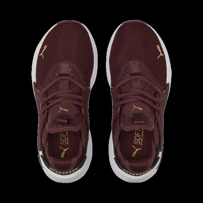 Puma Canada Aubergine Softride Enzo Evo Chaussures De Course Métalliques Femmes
