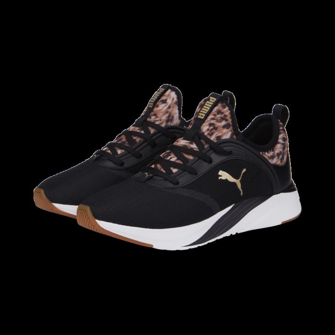 Chaussures De Course Glam Black-team Gold Softride Ruby ​​safari Femmes Puma Canada
