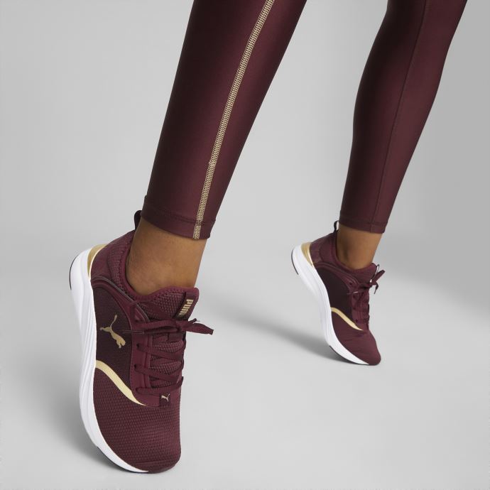 Chaussures De Course Aubergine-team Gold Softride Ruby ​​deco Glam Pour Femmes Puma Canada

