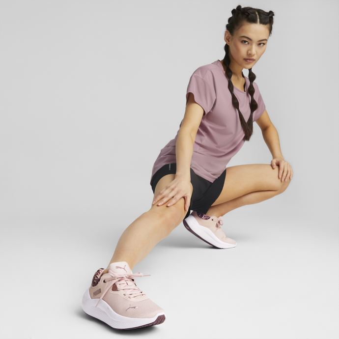 Puma Canada Softride Pro Safari Glam Chaussures D'entraînement Pour Femmes Quartz Rose-or Rose
