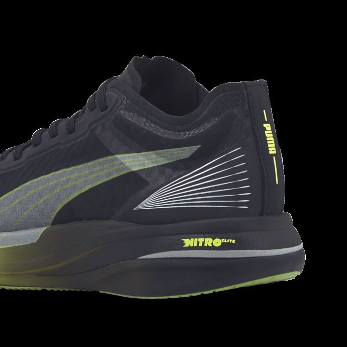 Chaussures De Course Deviate Nitro Elite Carbone Hommes Black-lime Squeeze-asphalt Puma Canada
