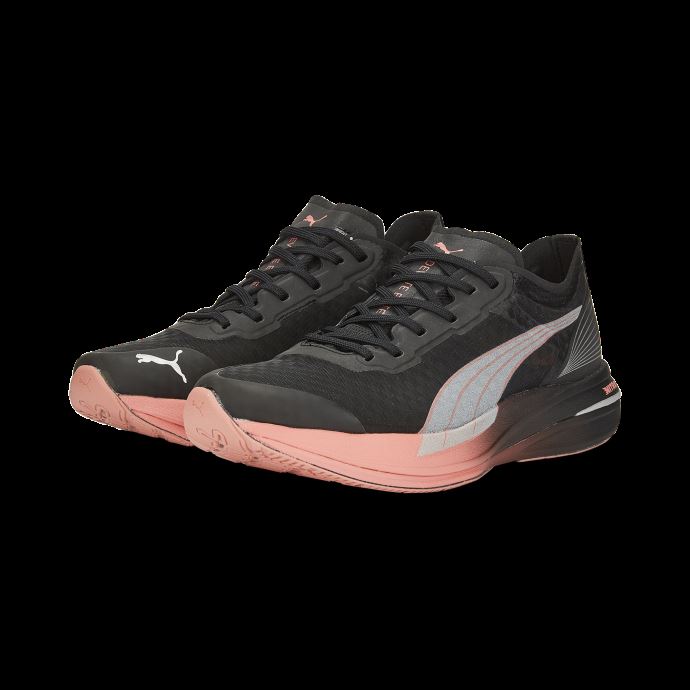 Noir-carnation Rose-asphalte Puma Canada Deviate Nitro Elite Carbone Chaussures De Course Femmes
